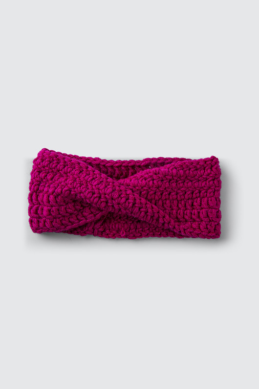 opaski do włosów Opaska z węzłem z wełny merynosa handmade
