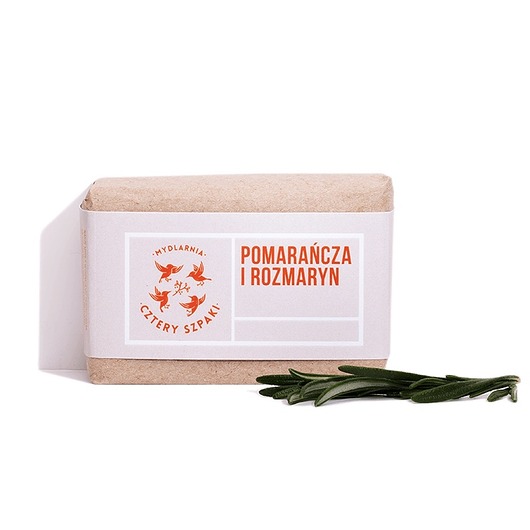 dodatki - łazienka - różne Naturalne mydło 4 szpaki - Pomarańcza i rozmaryn