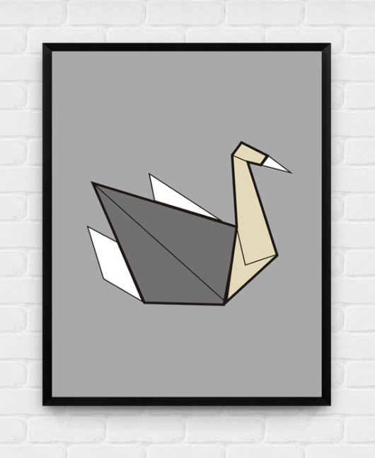 POSTER -  Łabędź- 30x40 cm KOKO by HOKO