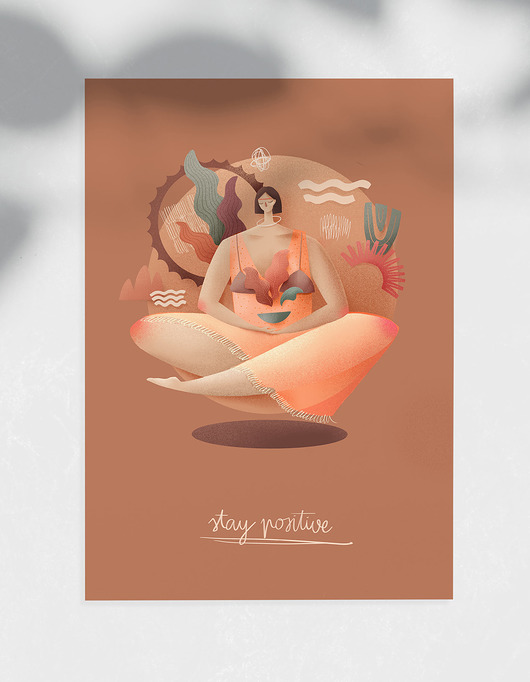 STAY POSITIVE ilustracja Sandra Chojecka