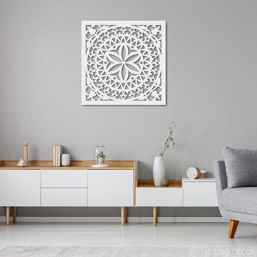 inne Obraz z Ramą Drewnianą SASANKA 60x60cm