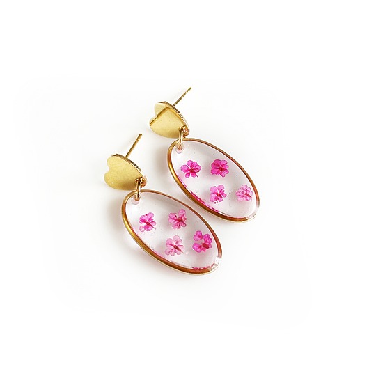 kolczyki z żywicy Kolczyki z dziką marchwią