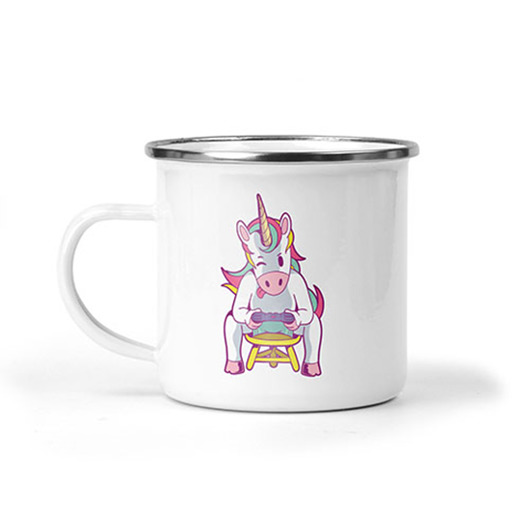 kubki Kubek metalowy grający jednorożec