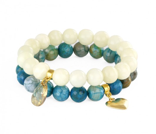 Turquoise & cream set. Lavoga