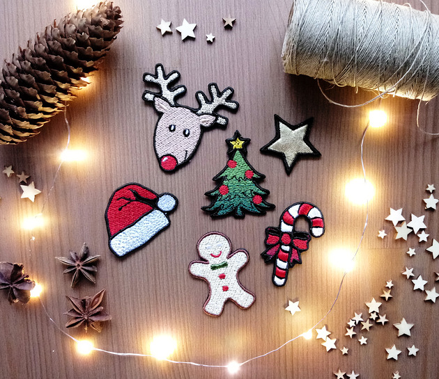 Zestaw naszywek Christmas Time HafnaHaft