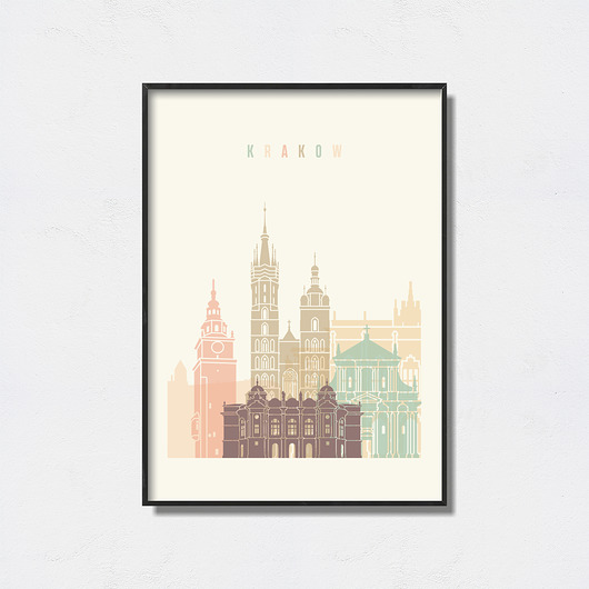 plakaty Kraków grafika minimalistyczna