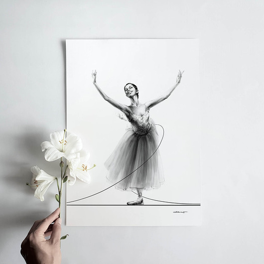 rozkwit _ minimalistyczny plakat balet zew.gallery