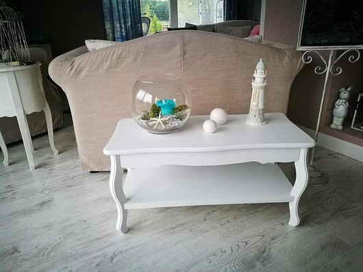 STOLIK Shabby Chic prowansalski ława biała  LaProvence