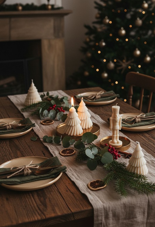 świece zapachowe ŚWIECZKA SOJOWA ŚWIĄTECZNA CHOINKA KRĘCONA 160 ML