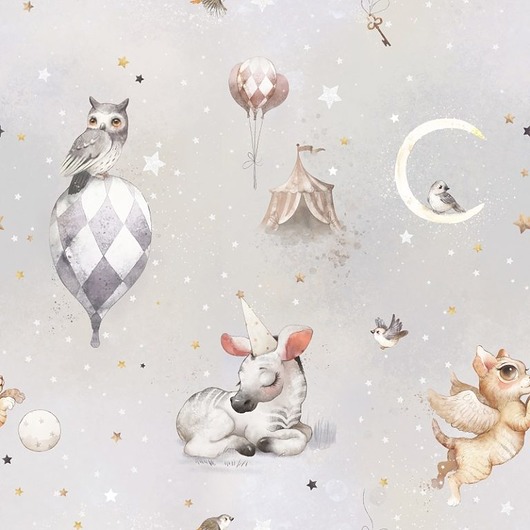 naklejki ścienne do pokoju dziecka Tapeta ścienna Fairy Land Circus 53cmx10m PZ