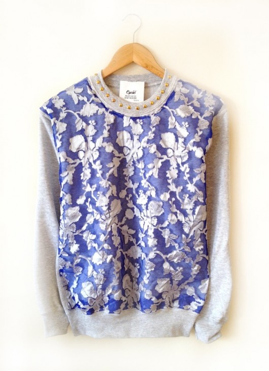 Bluza w srebrzyste kwiaty - unikat  Yeah Bunny S deleted_12136308