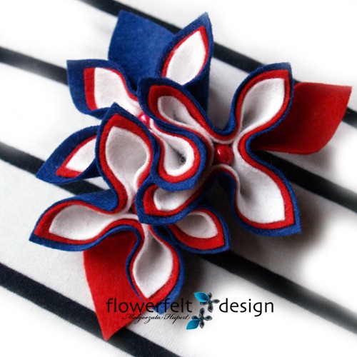 Marine Brooch FlowerFelt Design