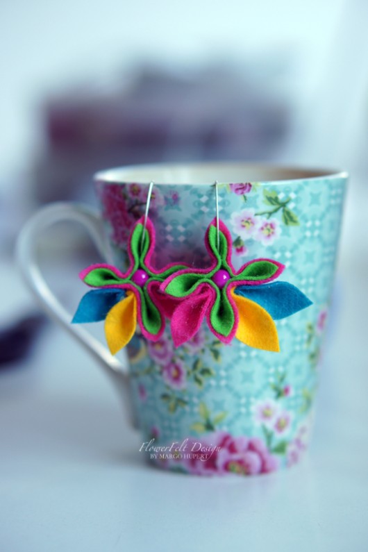 kolory lata - kolczyki FlowerFelt Design