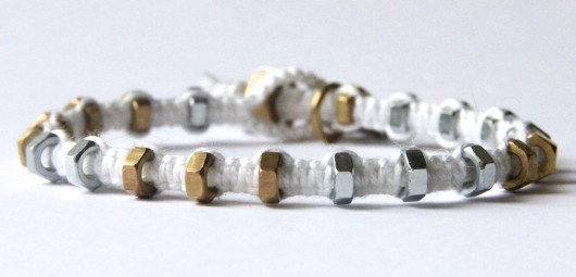 multi white Hbrancelets