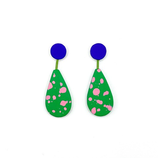 kolczyki drewniane Kolczyki z rzemieniem