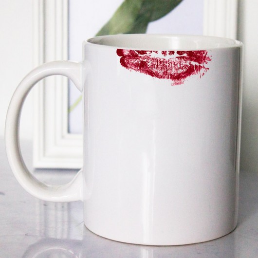 Kubek LIPSTICK ON THE GLASS Lawendowy Bazar