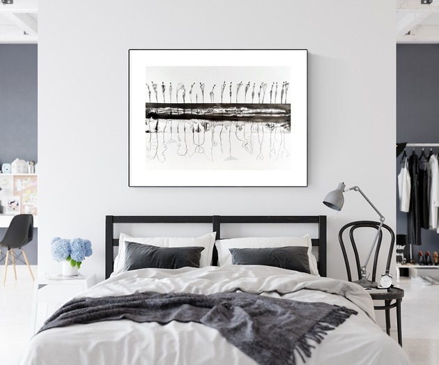 grafika 70x50 cm wykonana ręcznie MiniMalArt