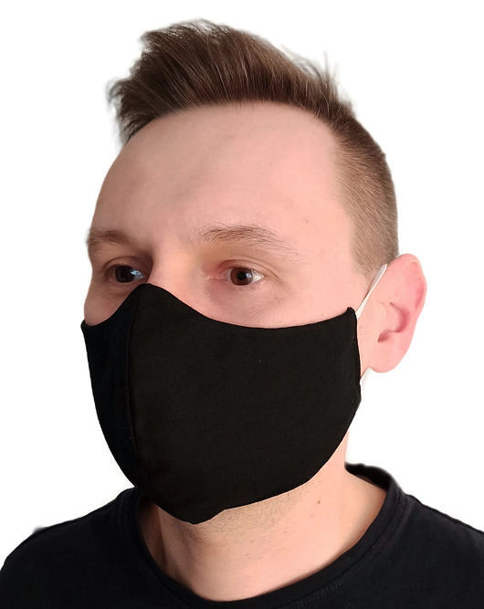 maseczki ochronne Maseczka czarna profilowana męska