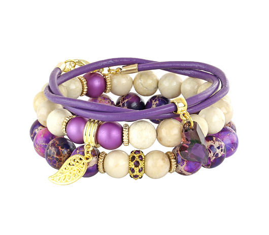 Lilac - violet,beige & gold. Lavoga