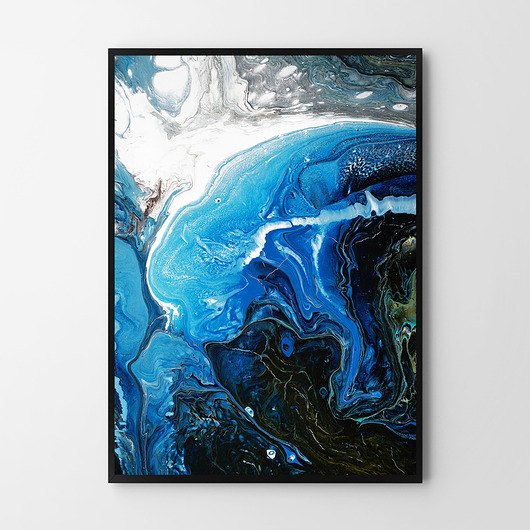 plakaty Plakat  Dark Blue - abstrakcja