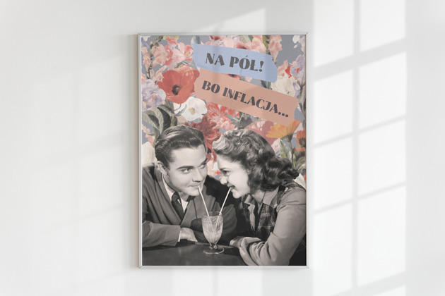 plakaty Plakat FIFTY-FIFTY (KOLAŻ)