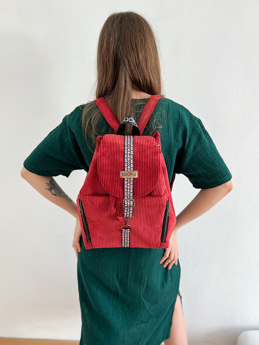 plecaki Plecak sztruksowy boho chilli