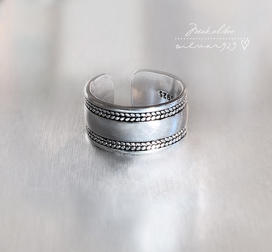 Makaliboo  Obrączka Boho  - SREBRO 925 -BOX Ewa Saj  Silver
