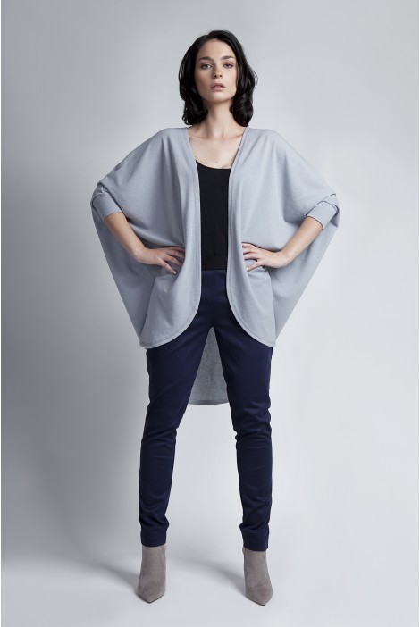 Oversize'owa narzutka SWE 107,szary Lanti