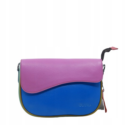 torby na ramię Torebka damska listonoszka skóra naturalna kolorowa stylowa pojemna OLIVKA