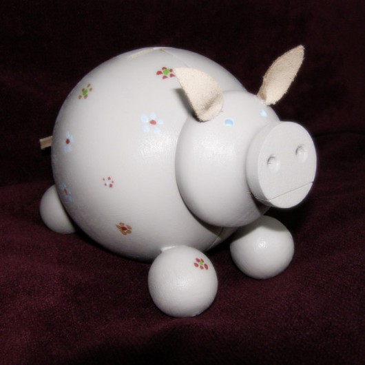 świnka skarbonka w kwiatki miniart