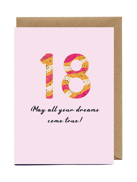kartki okolicznościowe - wydruki Kartka na 18 urodziny Osiemnastka