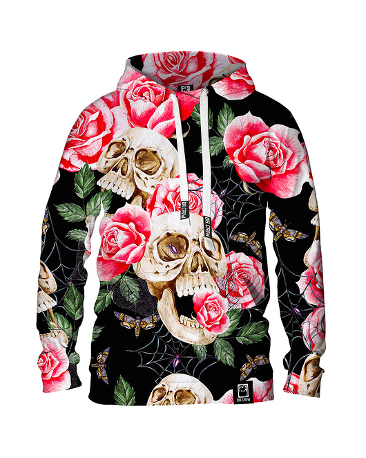 bluza z kapturem damska Damska Bluza z kapturem Skull in Roses