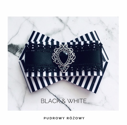 broszki Brosza Black & White  w paski NEW