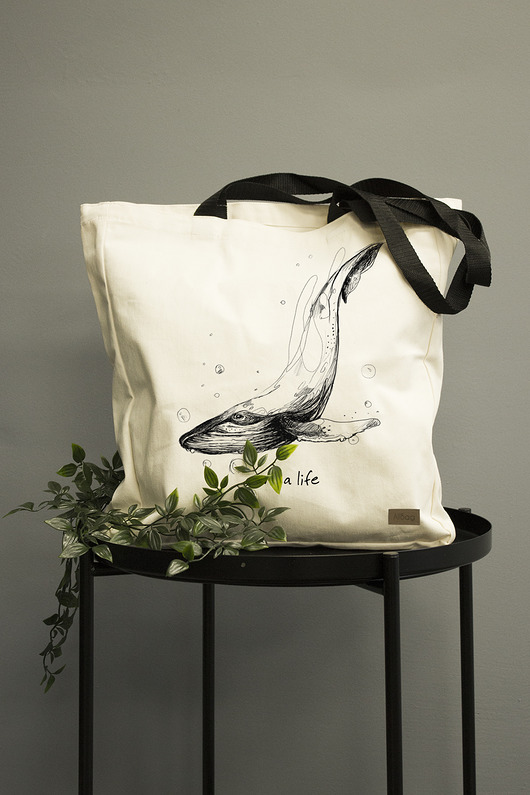 Torba bawełniana Wieloryb AllbagAllprints