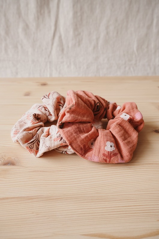 gumki do włosów Zestaw muślinowych frotek