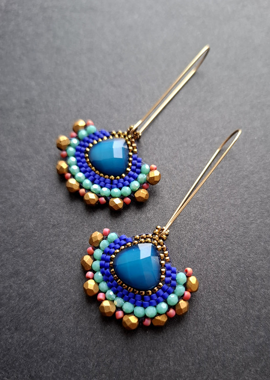 kolczyki szklane Kolczyki w szkle kolorowym no4