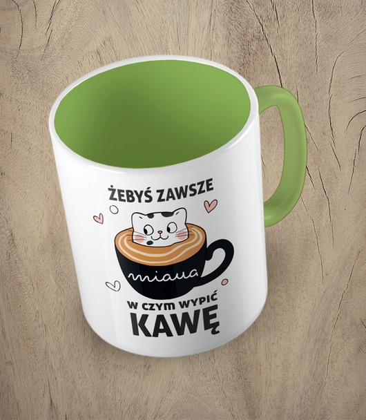 kubki Kolorowy kubek z hasłem ŻEBYŚ ZAWSZE MIAŁA... - mix kolorów