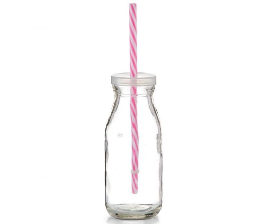 Butelka ze słomką Enjoy Pink 250 ml MIA home
