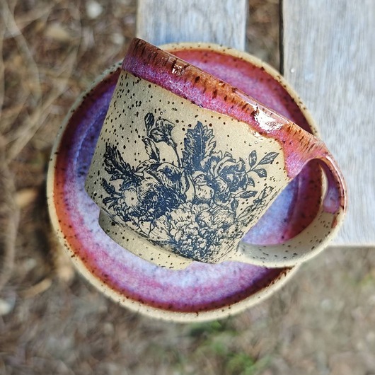 filiżanki Filiżanka SPRING ze spodkiem, 100 ml