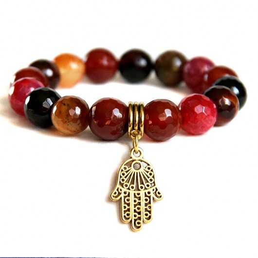 agat multicolor FASETKA & hamsa kaktusia