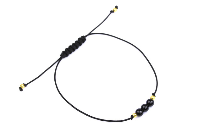 Bransoletka Szczęścia Turmalin czarny Brazi Druse Jewelry