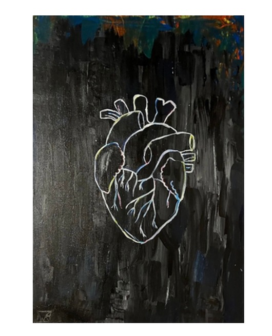 obrazy Obraz 'black heart"