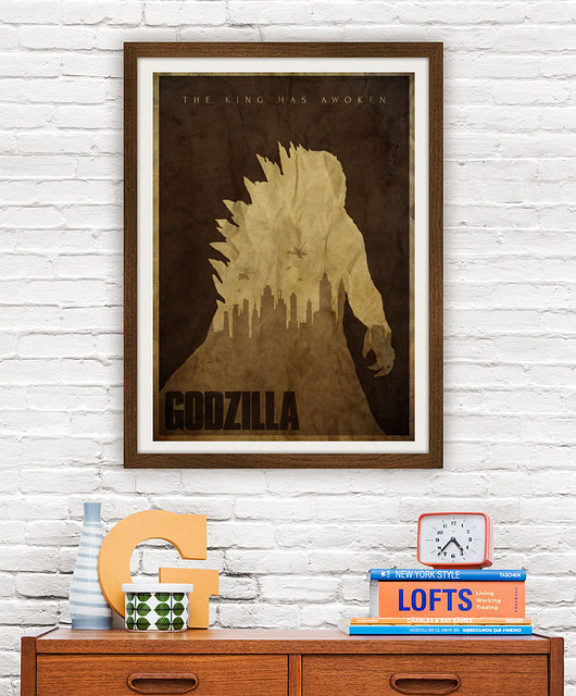 plakaty Godzilla - plakat 50x70 cm fine art giclee