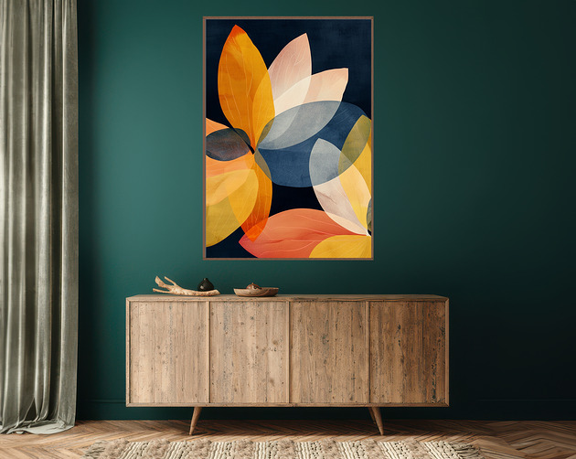 plakaty Liście magnolii - Plakat, druk - Chiński Orient, Harmonia Zen, Wabi Sabi #90