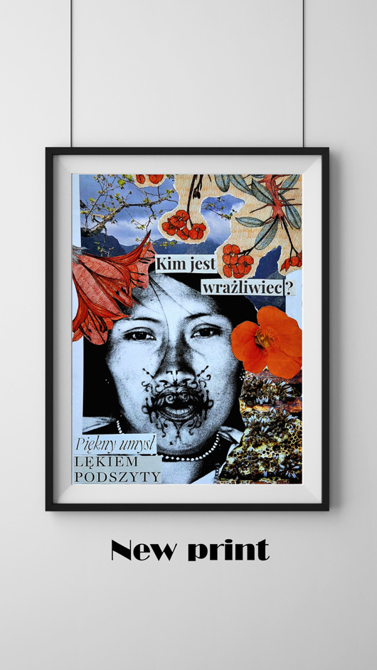 plakaty Piękny umysł - kolaż analogowy (print)