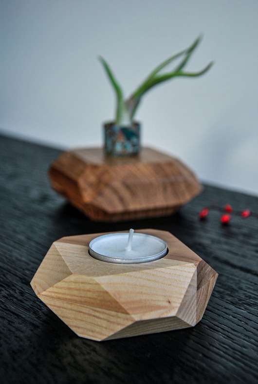 świeczniki i świece Świecznik tea-light drewniany