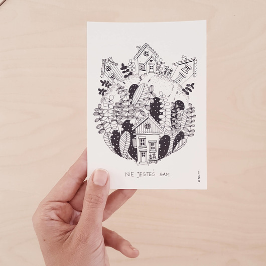 KARTKA "nie jesteś sam" O.LALAdesigns