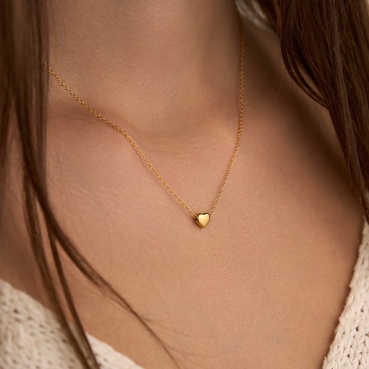 złote naszyjniki Naszyjnik serduszko- srebro 925 pozłacane
