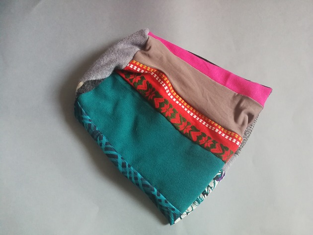 czapka damska patchworkowa boho etno ruda klara