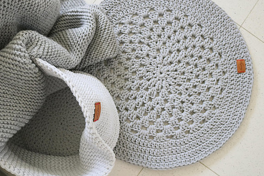 Dywan okrągły ażurowy szary - kolory Made of Weaves